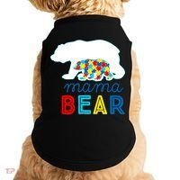 Autism Awareness Mama Bear Autistic Mom Gift Doggie Tank thumb 0
