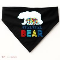 Autism Awareness Mama Bear Autistic Mom Gift USA-Made Doggie Bandana thumb 0