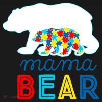 Autism Awareness Mama Bear Autistic Mom Gift USA-Made Doggie Bandana thumb 2