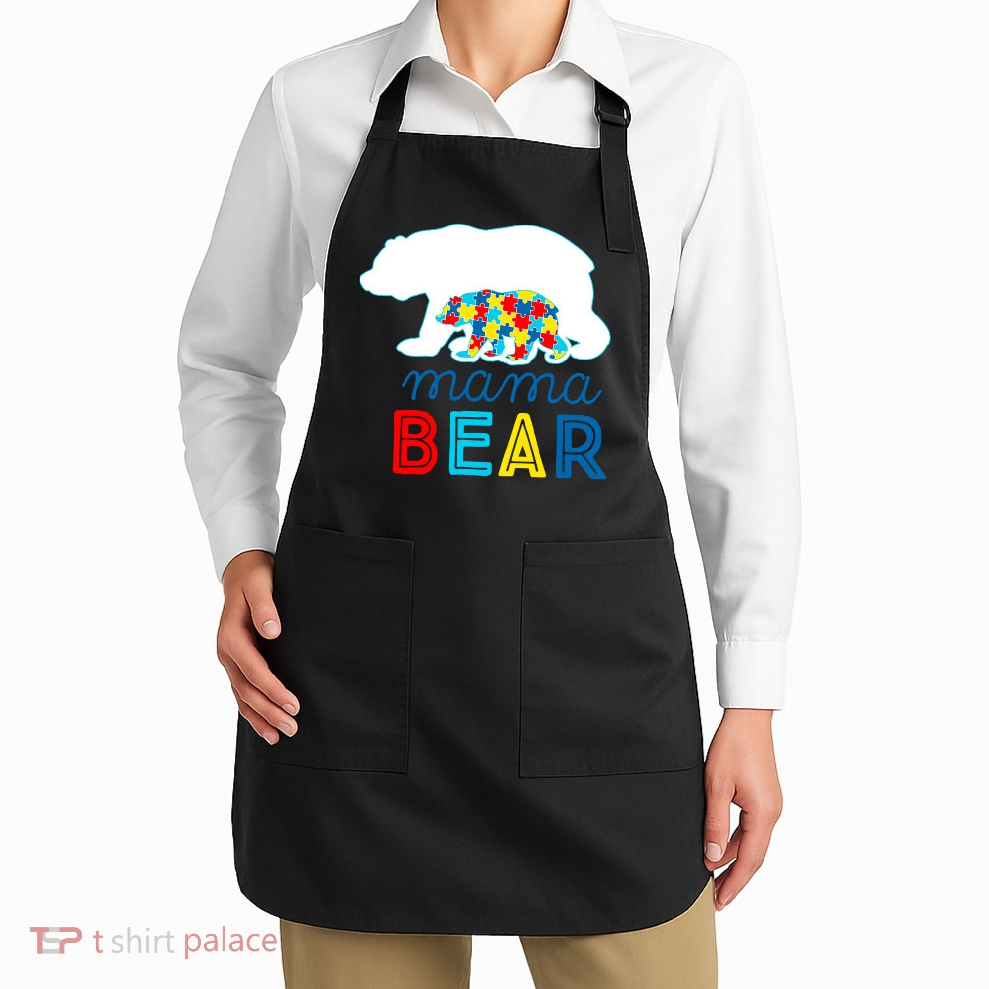 Autism Awareness Mama Bear Autistic Mom Gift Apron