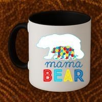 Autism Awareness Mama Bear Autistic Mom Gift Coffee Mug thumb 2