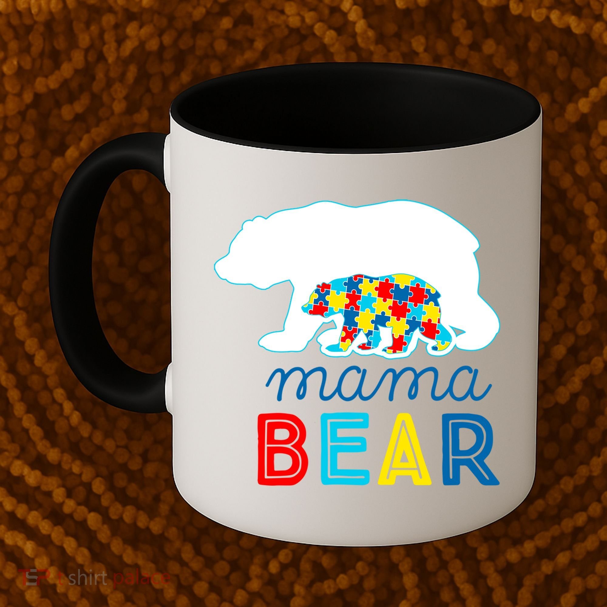 Autism Awareness Mama Bear Autistic Mom Gift Coffee Mug