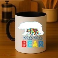 Autism Awareness Mama Bear Autistic Mom Gift Coffee Mug thumb 4