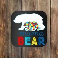 Autism Awareness Mama Bear Autistic Mom Gift Coaster thumb 0