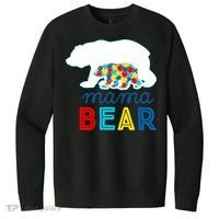 Autism Awareness Mama Bear Autistic Mom Gift V.I.T. Fleece Crew Sweatshirt thumb 0