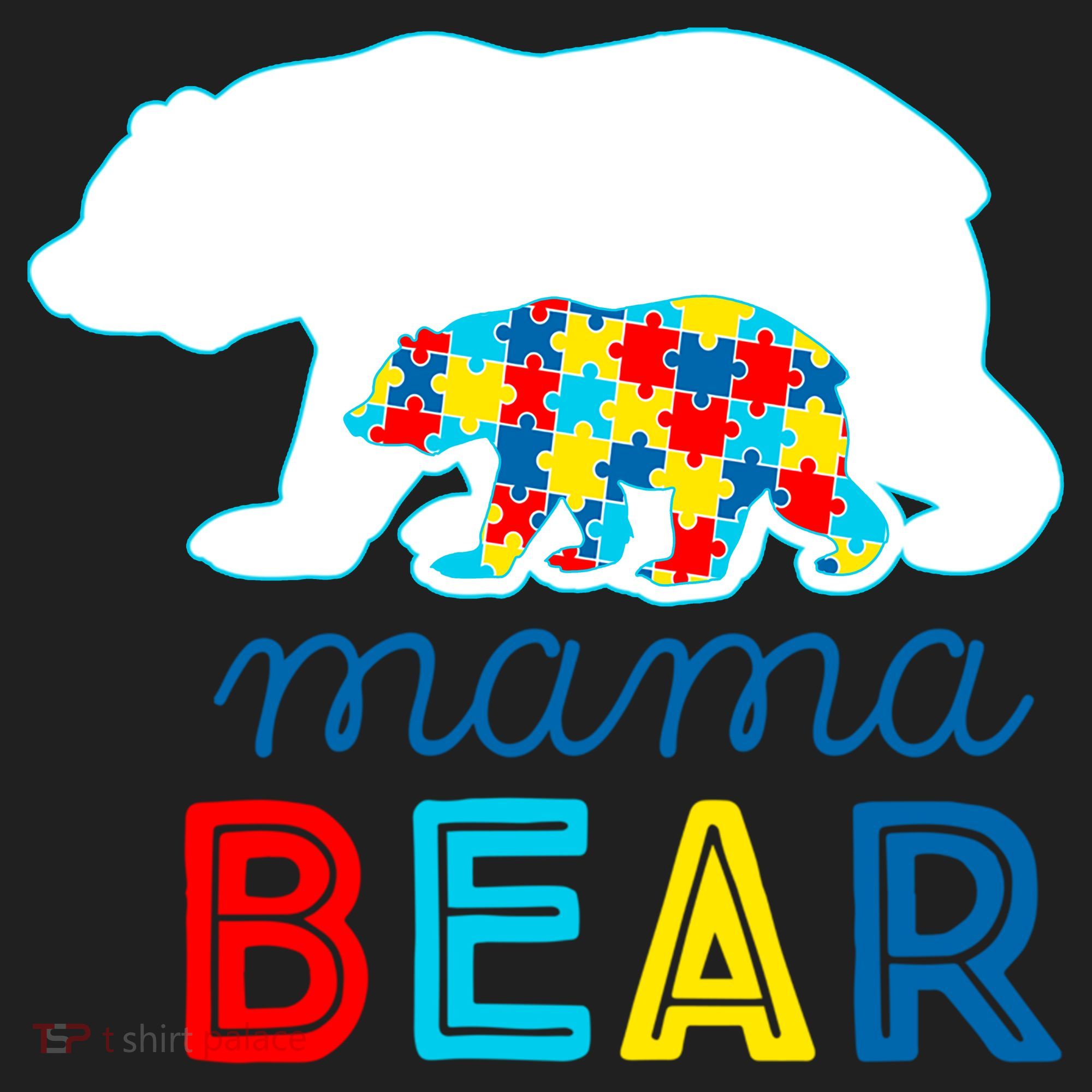 Autism Awareness Mama Bear Autistic Mom Gift V.I.T. Fleece Crew Sweatshirt