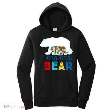 Autism Awareness Mama Bear Autistic Mom Gift Women's Hoodie