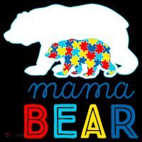 Autism Awareness Mama Bear Autistic Mom Gift Women's Hoodie thumb 2