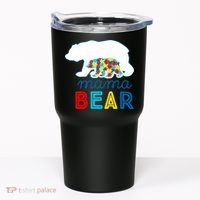 Autism Awareness Mama Bear Autistic Mom Gift Tumbler thumb 0
