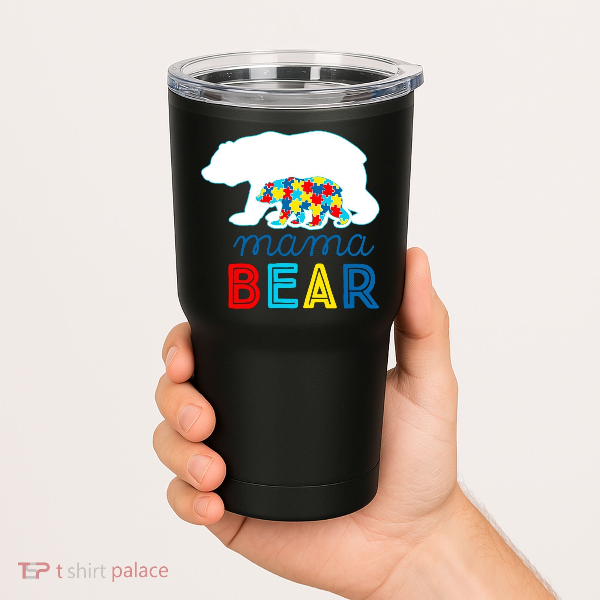 Autism Awareness Mama Bear Autistic Mom Gift Tumbler