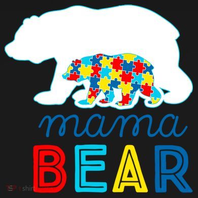 Autism Awareness Mama Bear Autistic Mom Gift Ornament