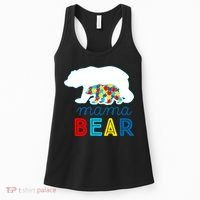 Autism Awareness Mama Bear Autistic Mom Gift Women's Tank Top thumb 0