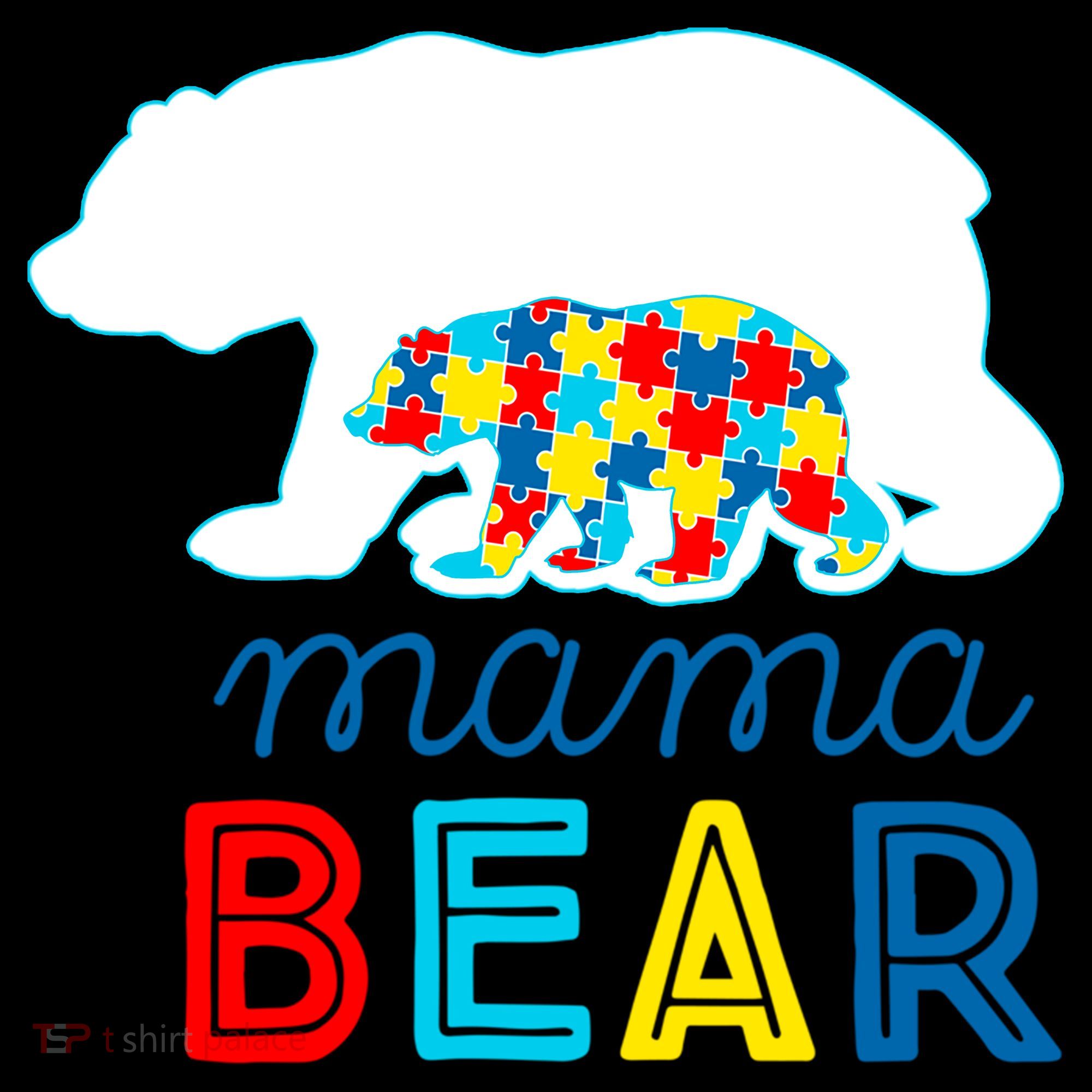 Autism Awareness Mama Bear Autistic Mom Gift Women's Tank Top