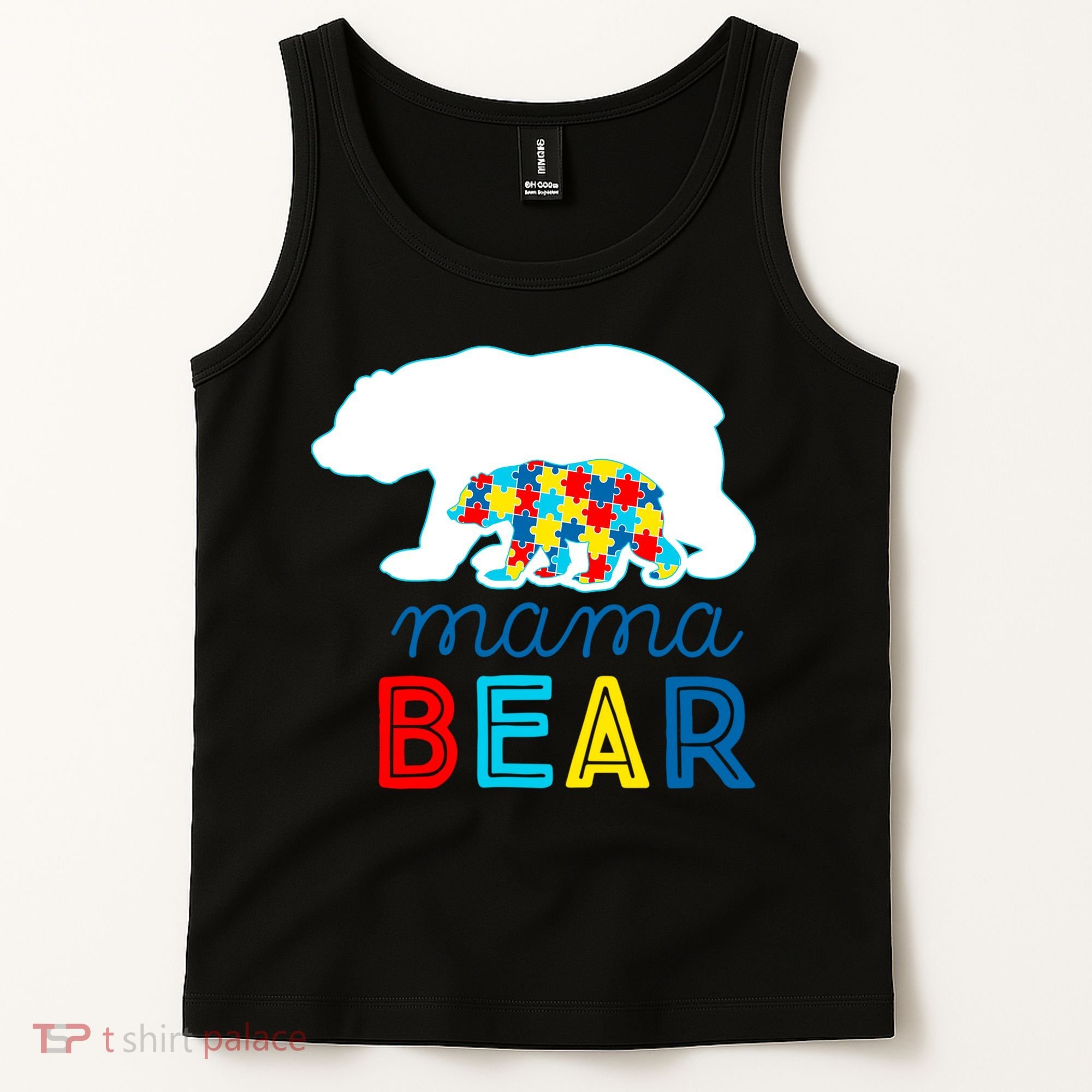 Autism Awareness Mama Bear Autistic Mom Gift Tank Top