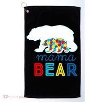 Autism Awareness Mama Bear Autistic Mom Gift Golf Towel thumb 0