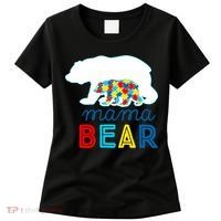Autism Awareness Mama Bear Autistic Mom Gift Women's T-Shirt thumb 0