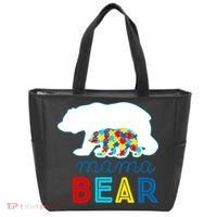 Autism Awareness Mama Bear Autistic Mom Gift Tote Bag thumb 0