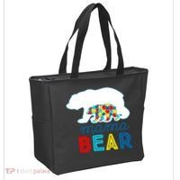Autism Awareness Mama Bear Autistic Mom Gift Tote Bag thumb 2