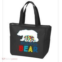 Autism Awareness Mama Bear Autistic Mom Gift Tote Bag thumb 3
