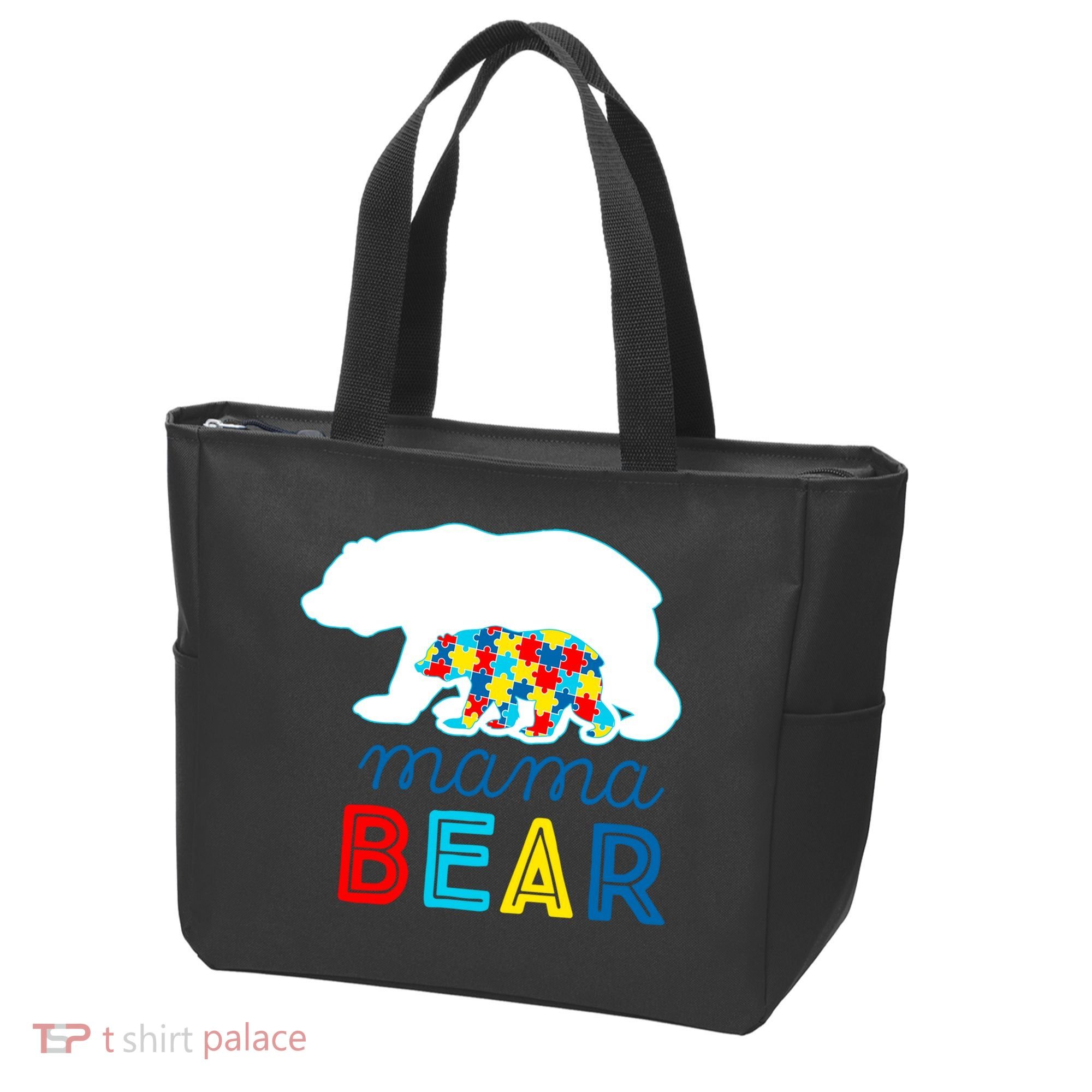 Autism Awareness Mama Bear Autistic Mom Gift Tote Bag