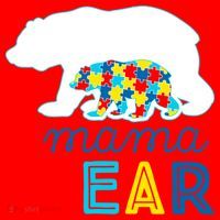 Autism Awareness Mama Bear Autistic Mom Gift Santa Hat thumb 1