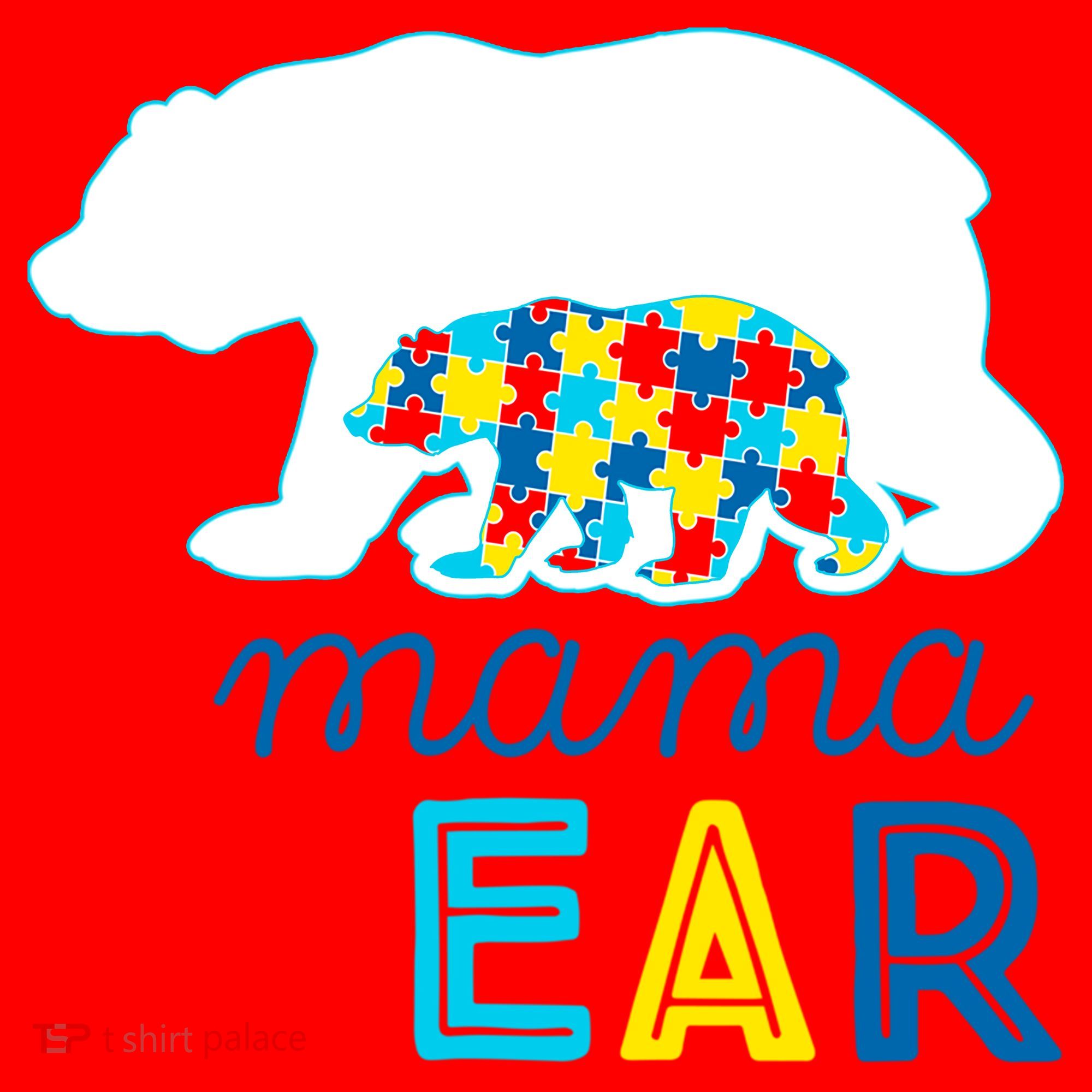 Autism Awareness Mama Bear Autistic Mom Gift Santa Hat