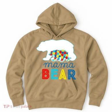 Autism Awareness Mama Bear Autistic Mom Gift Hoodie