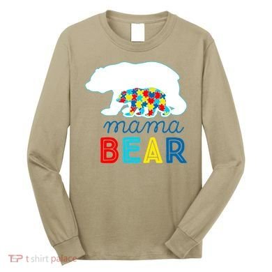 Autism Awareness Mama Bear Autistic Mom Gift Long Sleeve Shirt