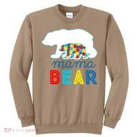 Autism Awareness Mama Bear Autistic Mom Gift Sweatshirt thumb 0