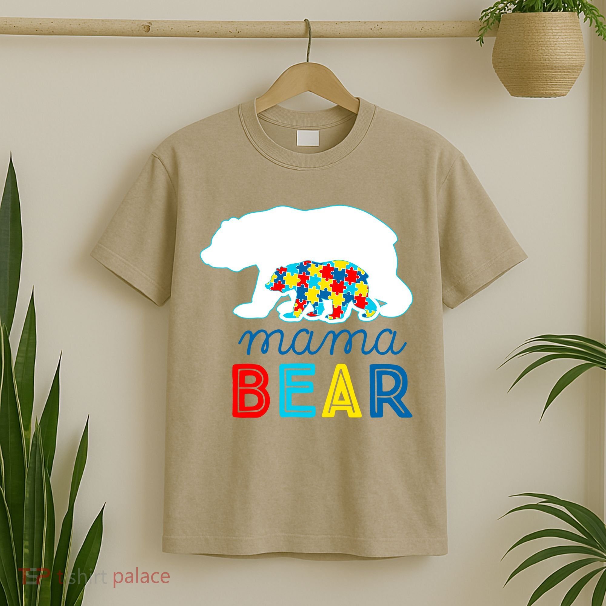 Autism Awareness Mama Bear Autistic Mom Gift T-Shirt