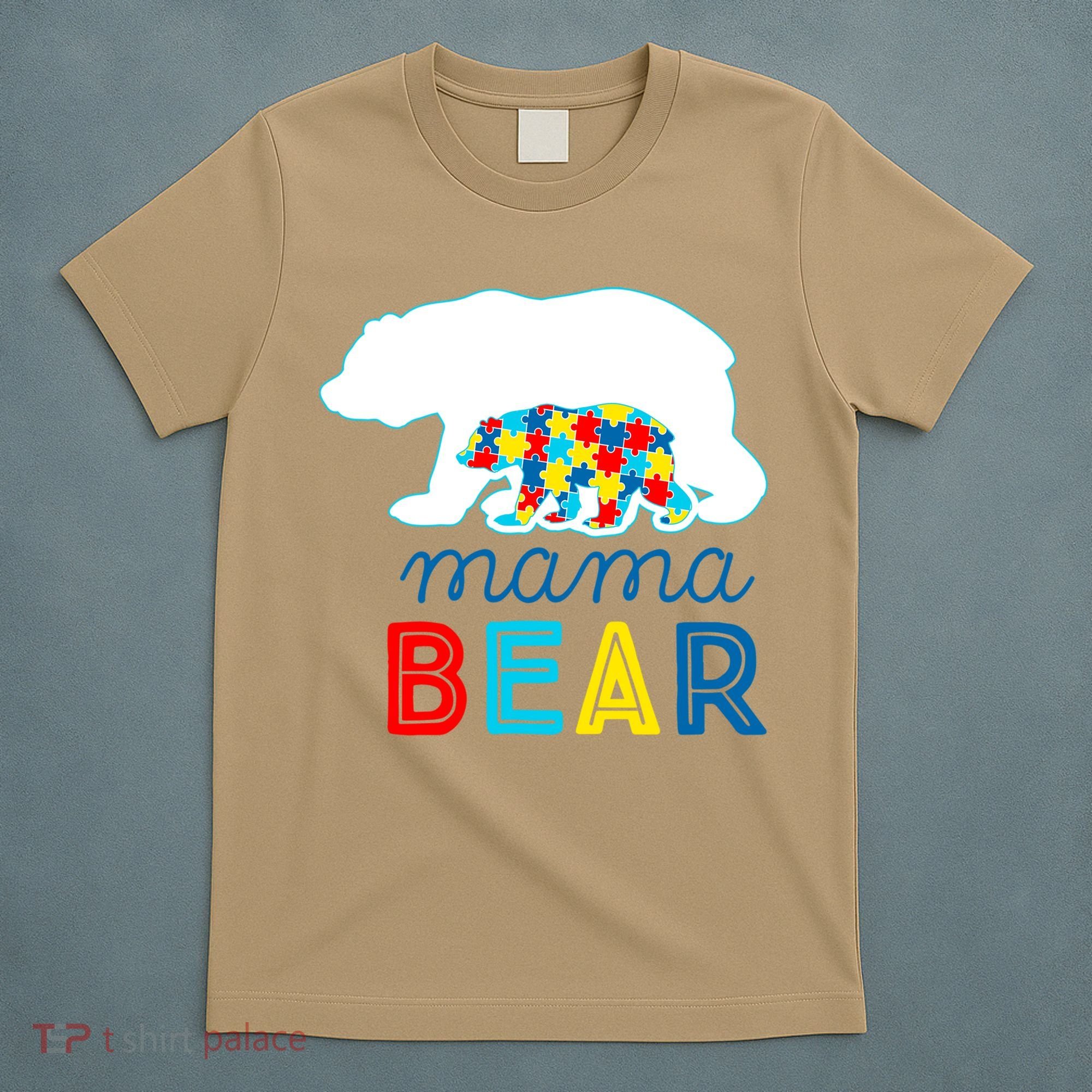 Autism Awareness Mama Bear Autistic Mom Gift T-Shirt