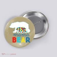 Autism Awareness Mama Bear Autistic Mom Gift Button thumb 0