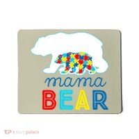 Autism Awareness Mama Bear Autistic Mom Gift Mousepad thumb 0