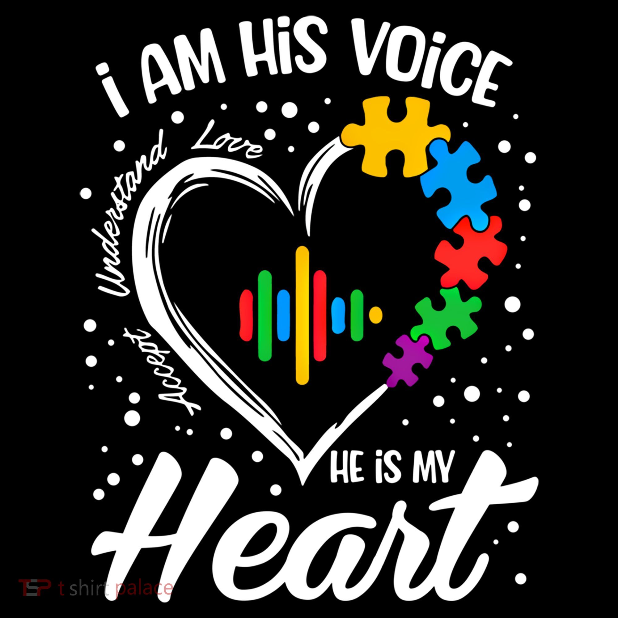 Autism Awareness Mom Meaningful Gift I Am His Voice He Is My Heart Gift Coffee Mug