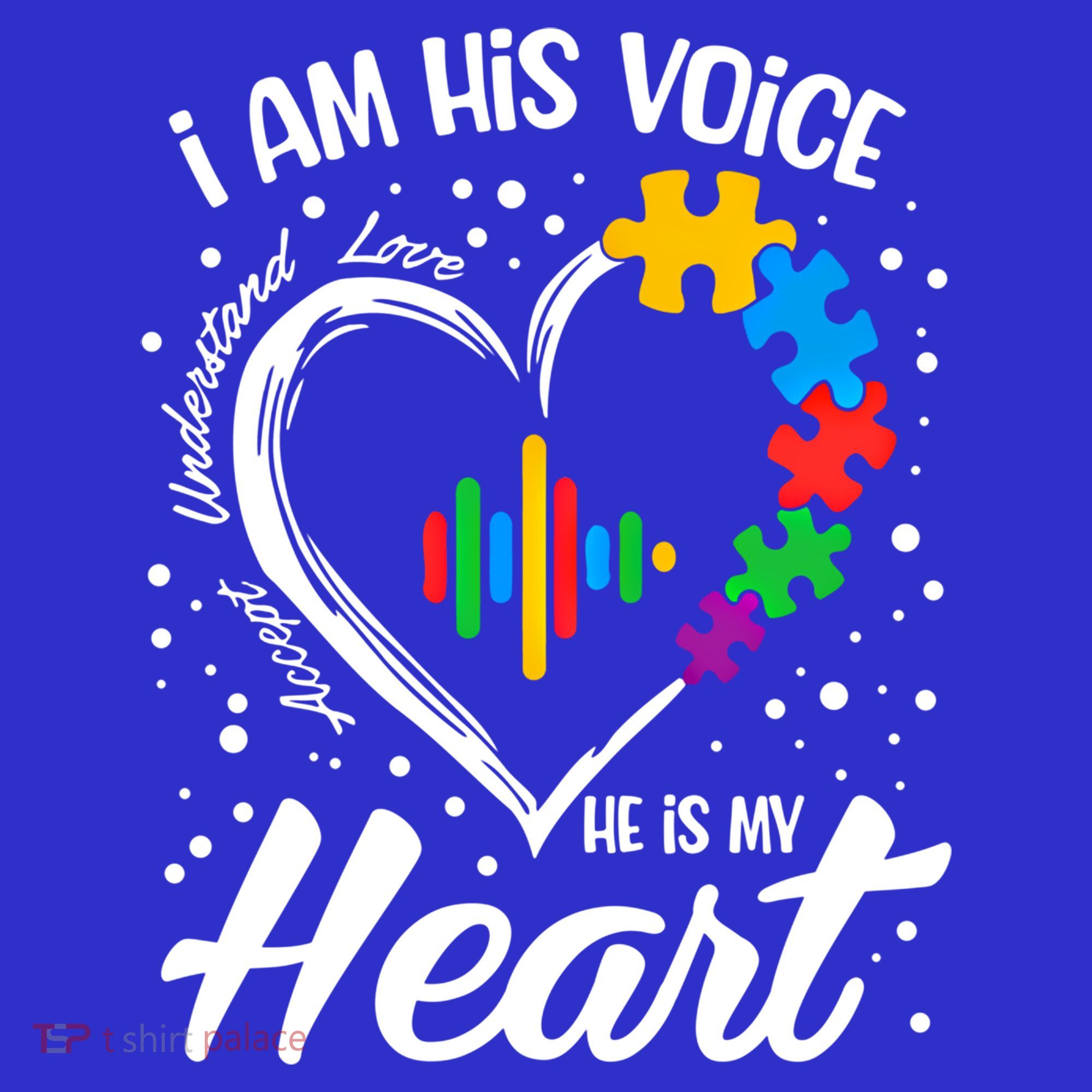 Autism Awareness Mom Meaningful Gift I Am His Voice He Is My Heart Gift Long Sleeve Shirt