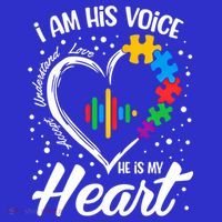 Autism Awareness Mom Meaningful Gift I Am His Voice He Is My Heart Gift Baby Bodysuit thumb 2
