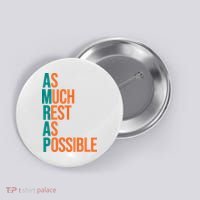 AMRAP As Much Rest As Possible Funny Button thumb 0