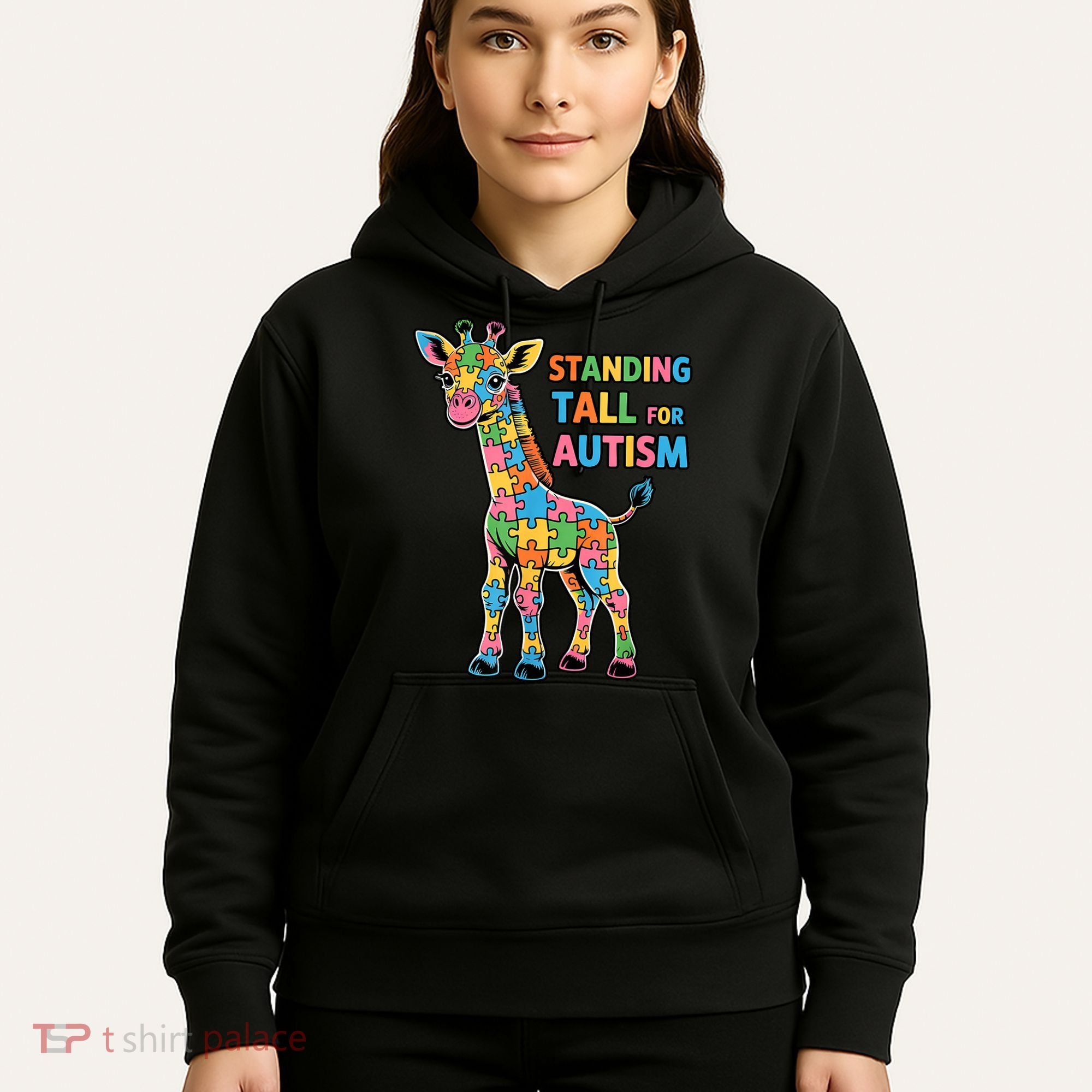 Autism Awareness Month April Puzzle Acceptance & Inclusion  Hoodie
