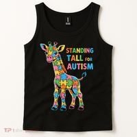 Autism Awareness Month April Puzzle Acceptance & Inclusion  Tank Top thumb 2