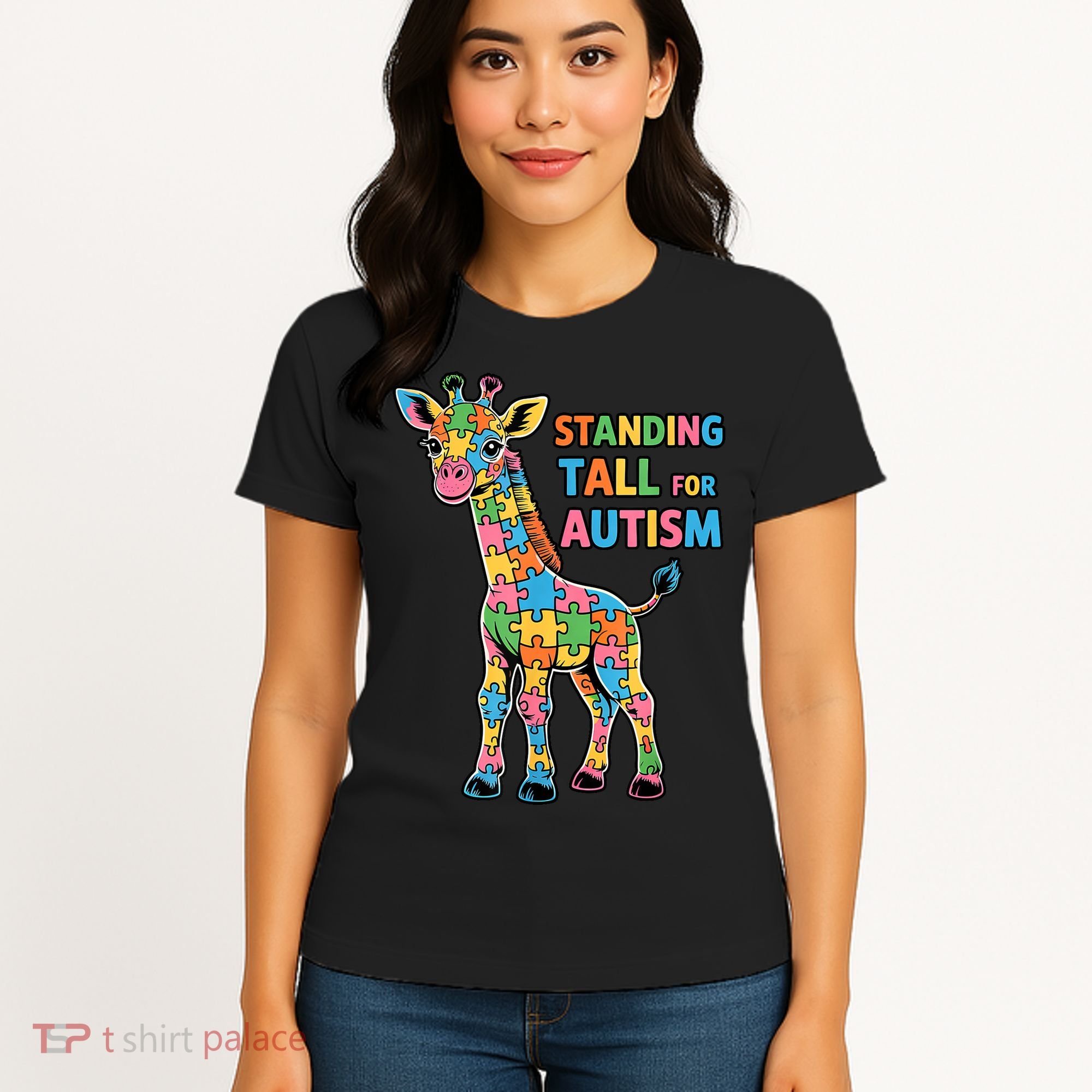 Autism Awareness Month April Puzzle Acceptance & Inclusion  Women's T-Shirt