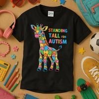 Autism Awareness Month April Puzzle Acceptance & Inclusion  Kids T-Shirt thumb 3