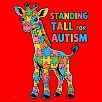 Autism Awareness Month April Puzzle Acceptance & Inclusion  Santa Hat thumb 1