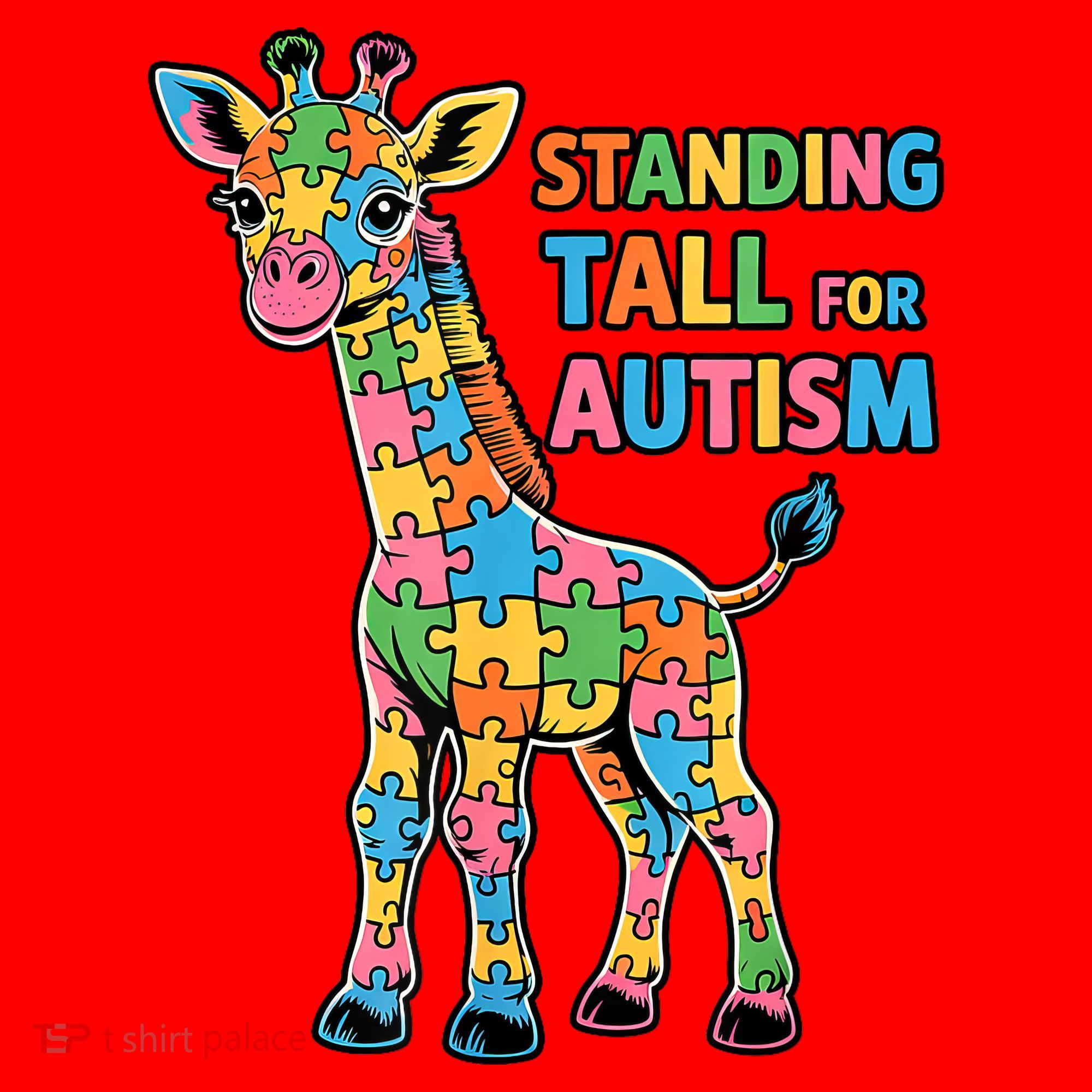Autism Awareness Month April Puzzle Acceptance & Inclusion  Santa Hat