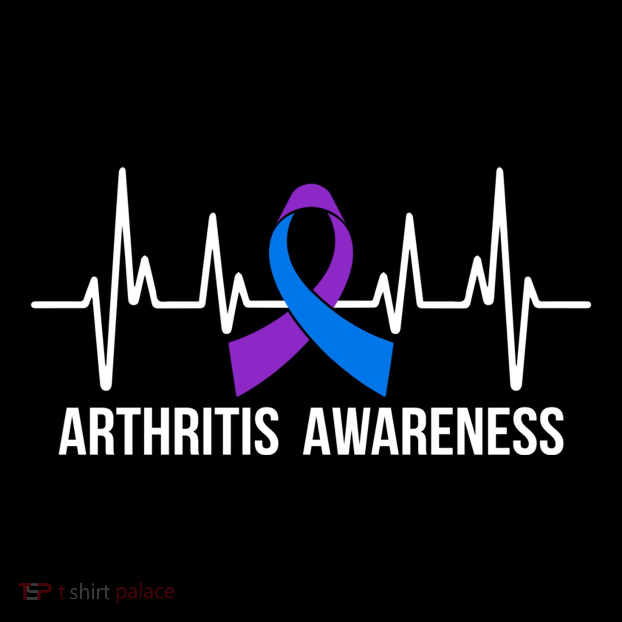 Arthritis Awareness Month Purple And Blue Ribbon Heartbeat Great Gift Coffee Mug