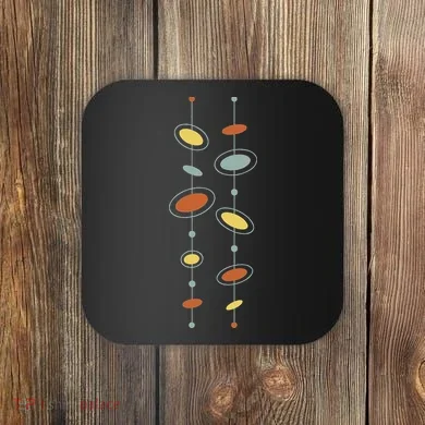 Atomic Age Mid Century Modern Pattern Coaster