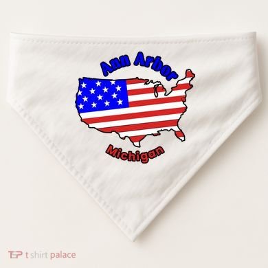 Ann Arbor Michigan USA-Made Doggie Bandana