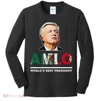 Amlo Andres Manuel Lopez Obrador Mexican Kids Long Sleeve Shirt thumb 0