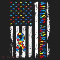 Autism Awareness Mom Dad USA flag Autistic Awareness Autism Beanie thumb 2