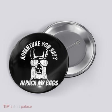 Adventure Alpaca My Bags Button