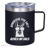Adventure Alpaca My Bags 12oz Stainless Steel Coffee Mug thumb 0